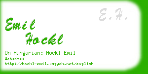 emil hockl business card